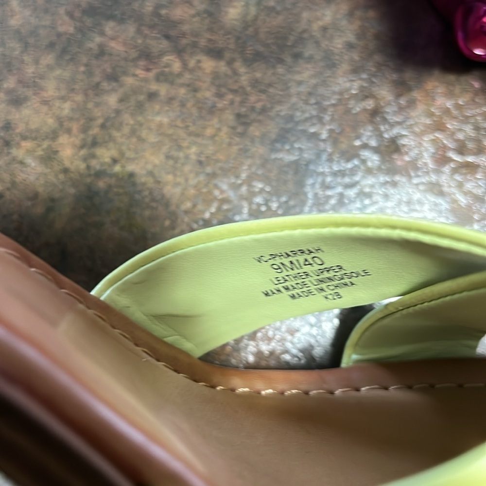Vince Camuto Farrah platform espadrille green leather Strappy wedge sandal shoe - Picture 11 of 12